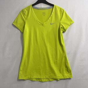 NIKE PRO DRI-FIT WOMEN COMPRESSION SHIRT T-SHIRT TEE ORIGINAL SIZE MEDIUM LIME
